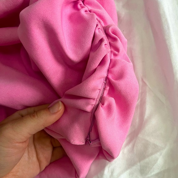 Zara hot pink stretchy tube top with zipper on the side - Picture 2 of 3